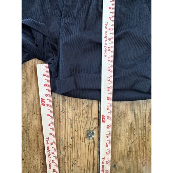 NCLook Womens Black High-Waisted Shorts Button Large Lightweight Fabric - Picture 8 of 9